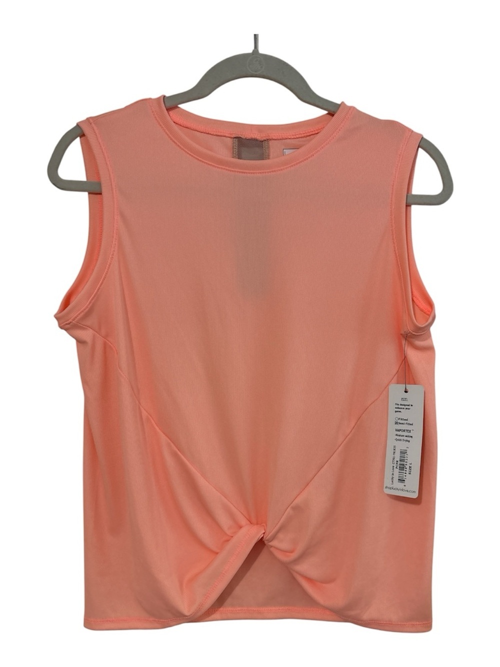 NWT Lucky In Love Apricot Sleeveless Twist Top L